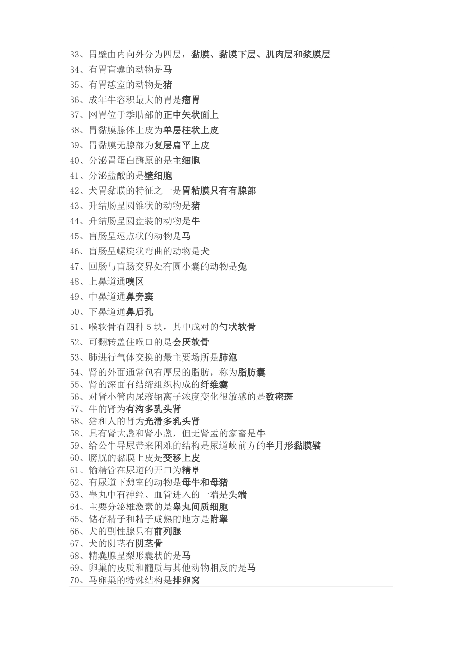 执业兽医考试必背考点_第2页