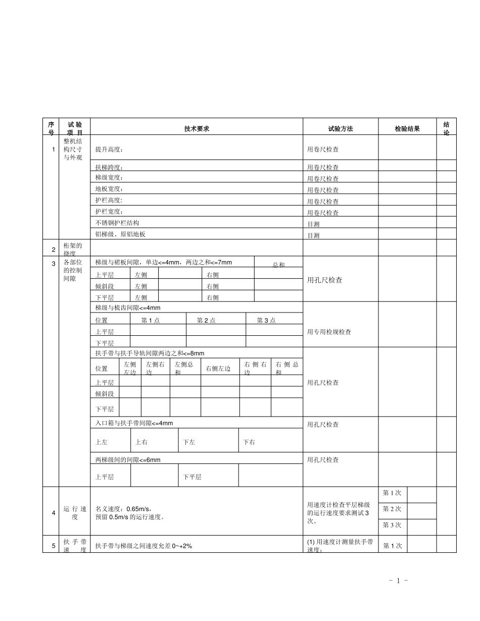 扶梯验收表格_第1页