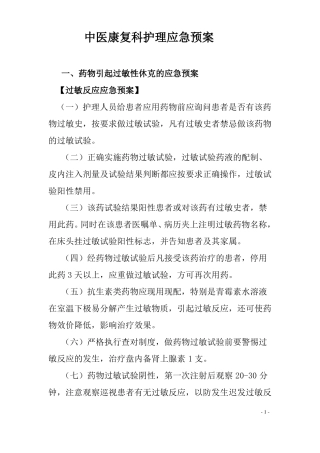 抢救抢救预案