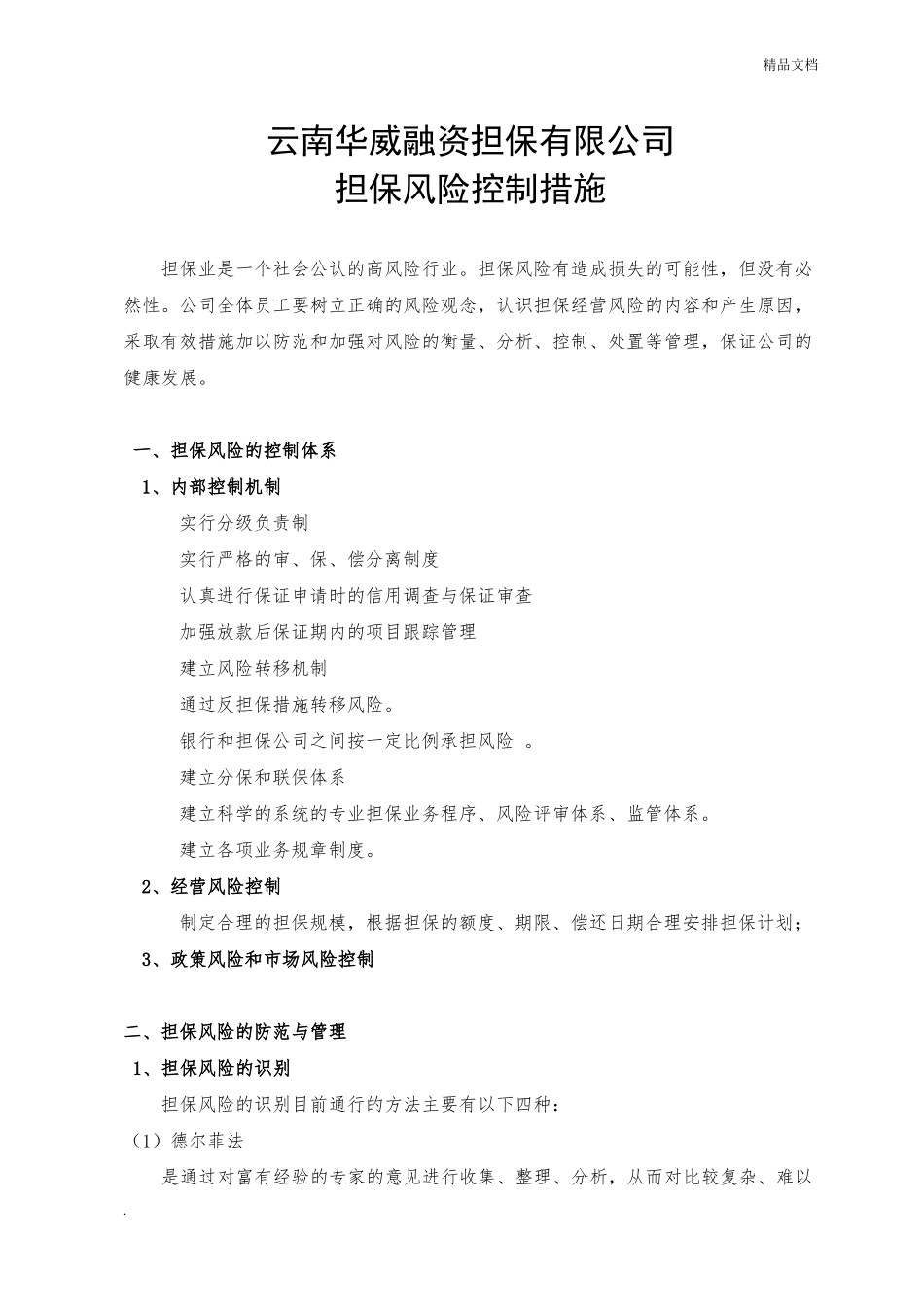 担保风险控制措施_第1页