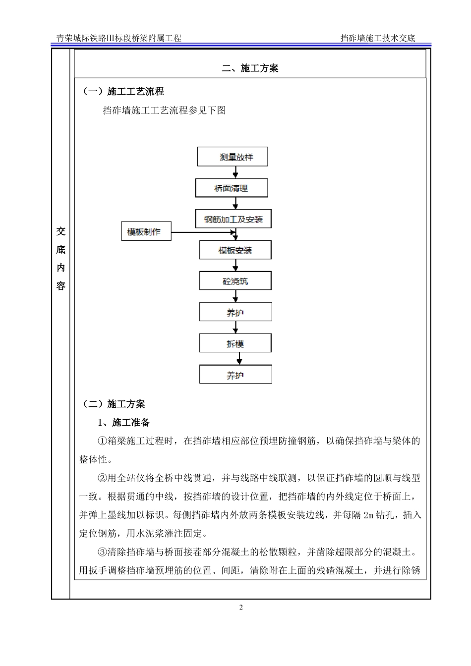 挡砟墙技术交底_第2页
