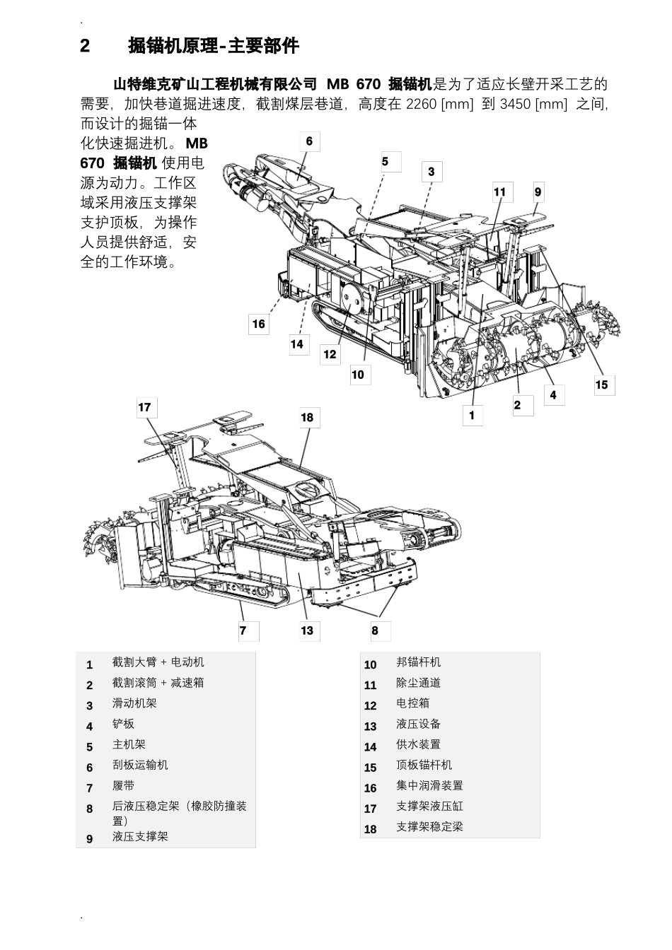 掘锚机产品生产规格及大部件_第3页