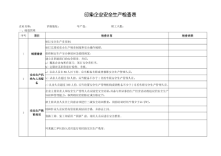 推荐-印染企业安全生产检查表精品