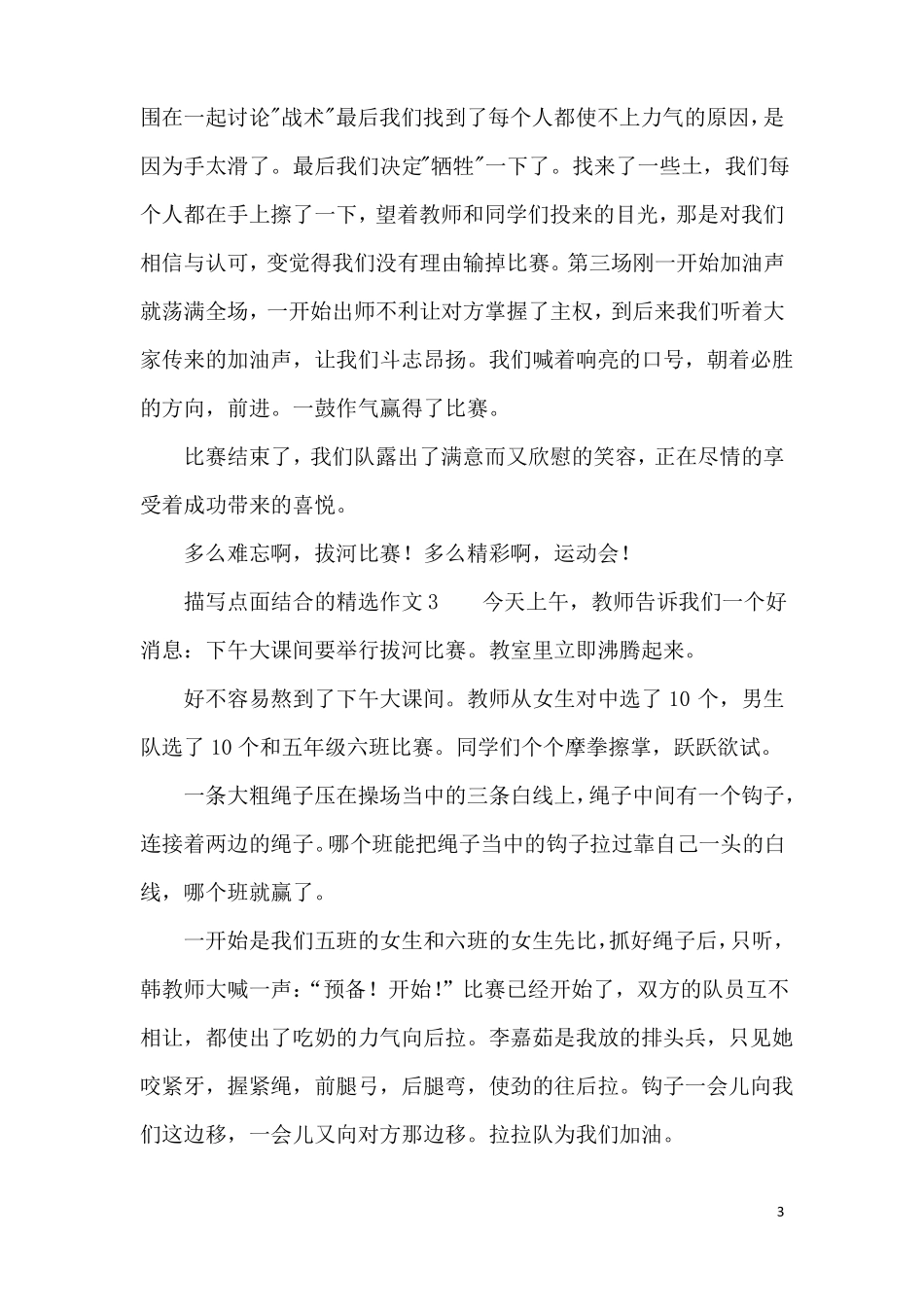 描写点面结合的精选作文600字_第3页