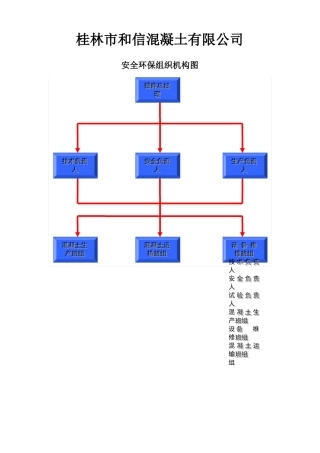 搅拌站站安全环保组织机构图