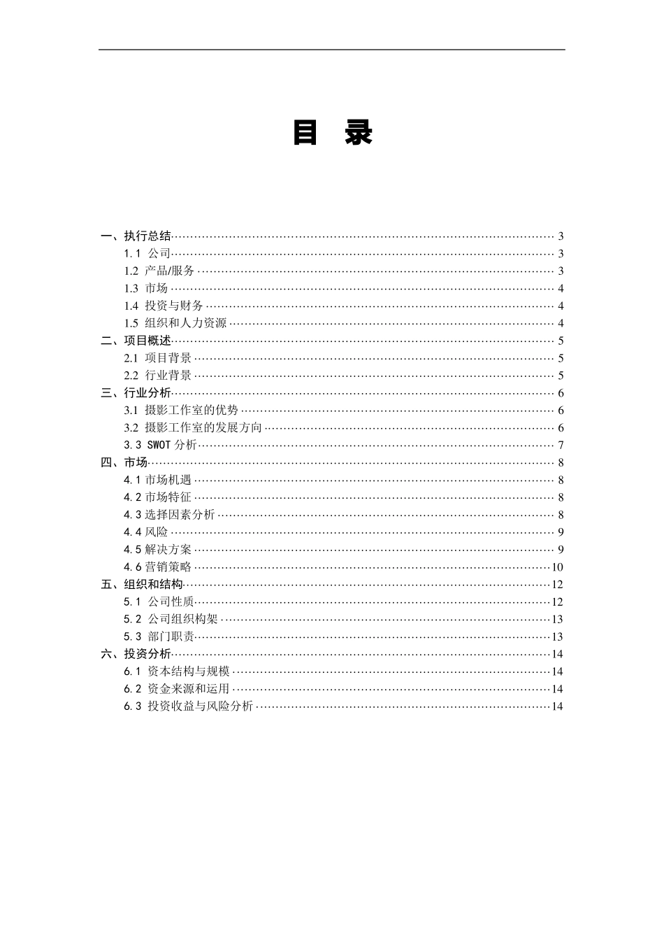 摄影社团创业计划书_第2页