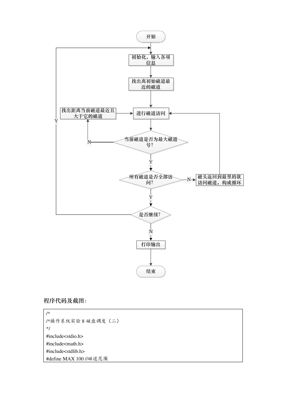 操作系统试验八：磁盘调度：扫描与循环扫描算法_第3页