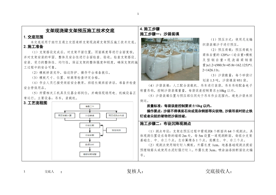 支架预压施工技术交底图文并茂_第1页