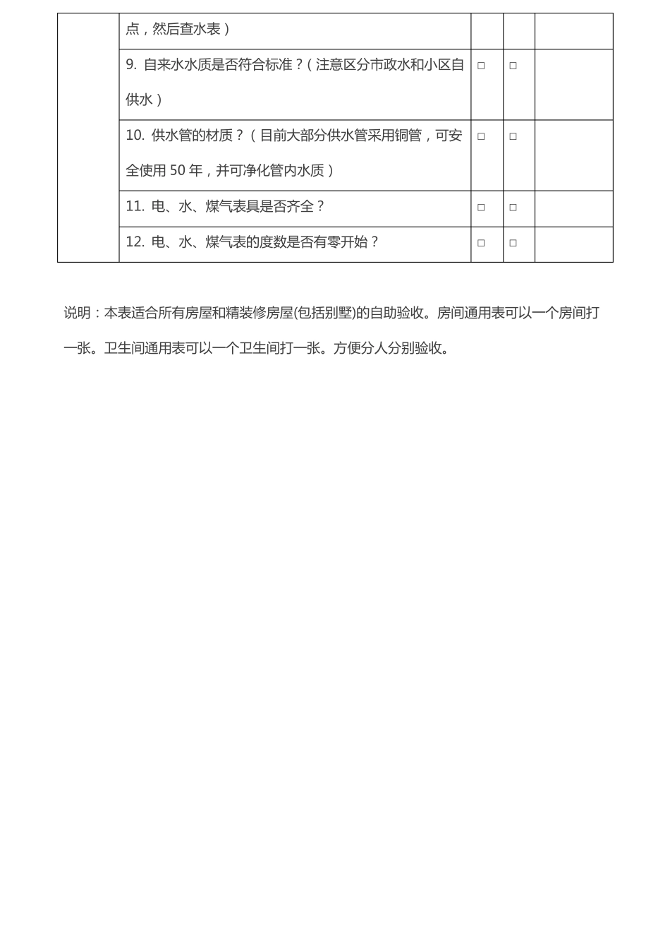 收房实用验房表格_第2页
