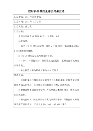 放射科图像质量评价记录42681