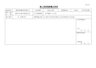 放线测量记录表图表