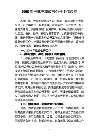 政务公开工作总结