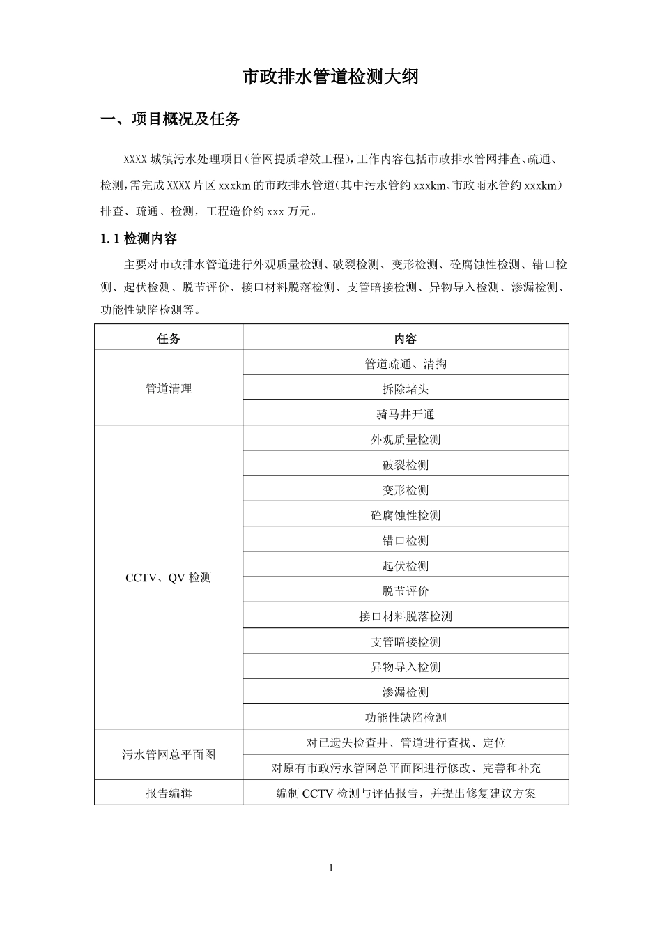 政排水管道检测大纲_第1页