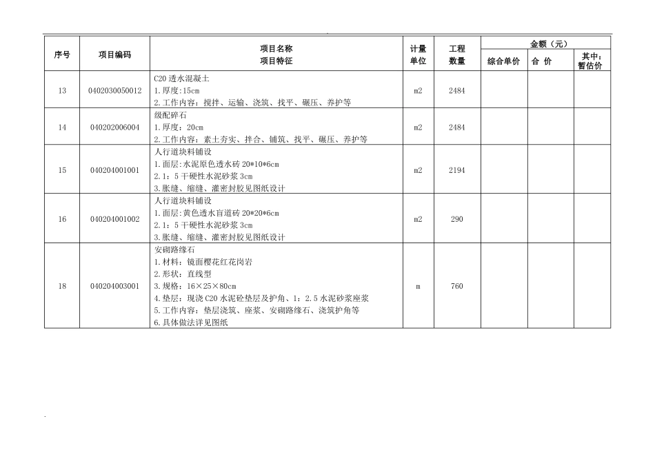 政清单报价表_第3页