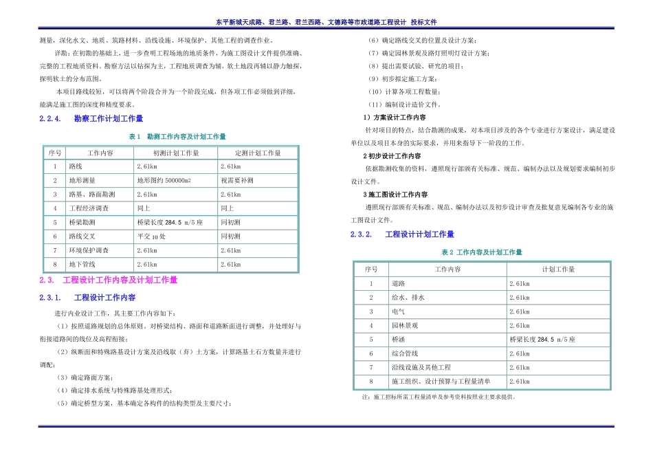 政道路工程设计投标文件_第2页
