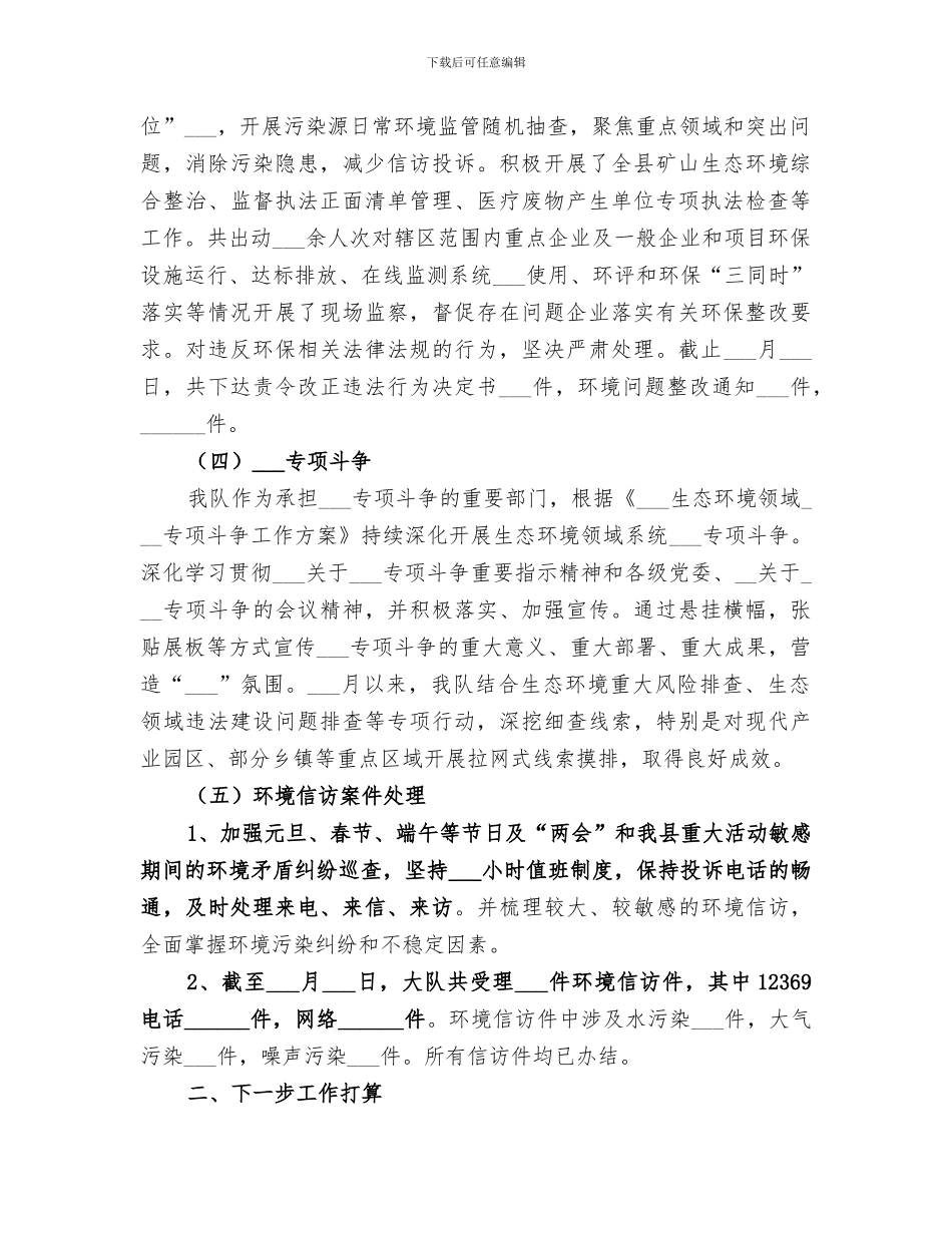 环境监察大队2024年半年工作总结_第2页