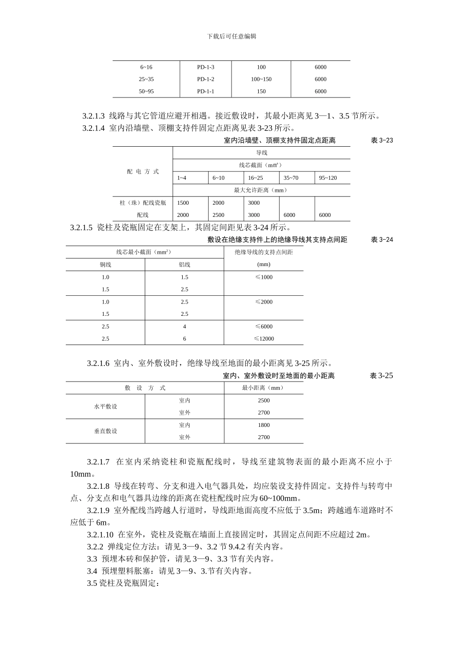 瓷柱、瓷瓶配线工艺标准_第2页