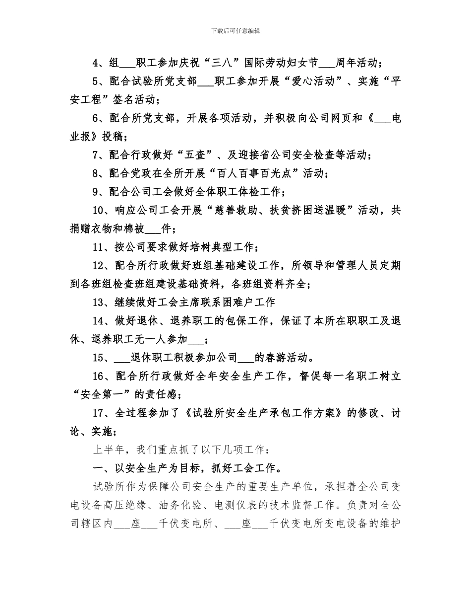 电力公司试验所2024年上半年工作总结_第2页