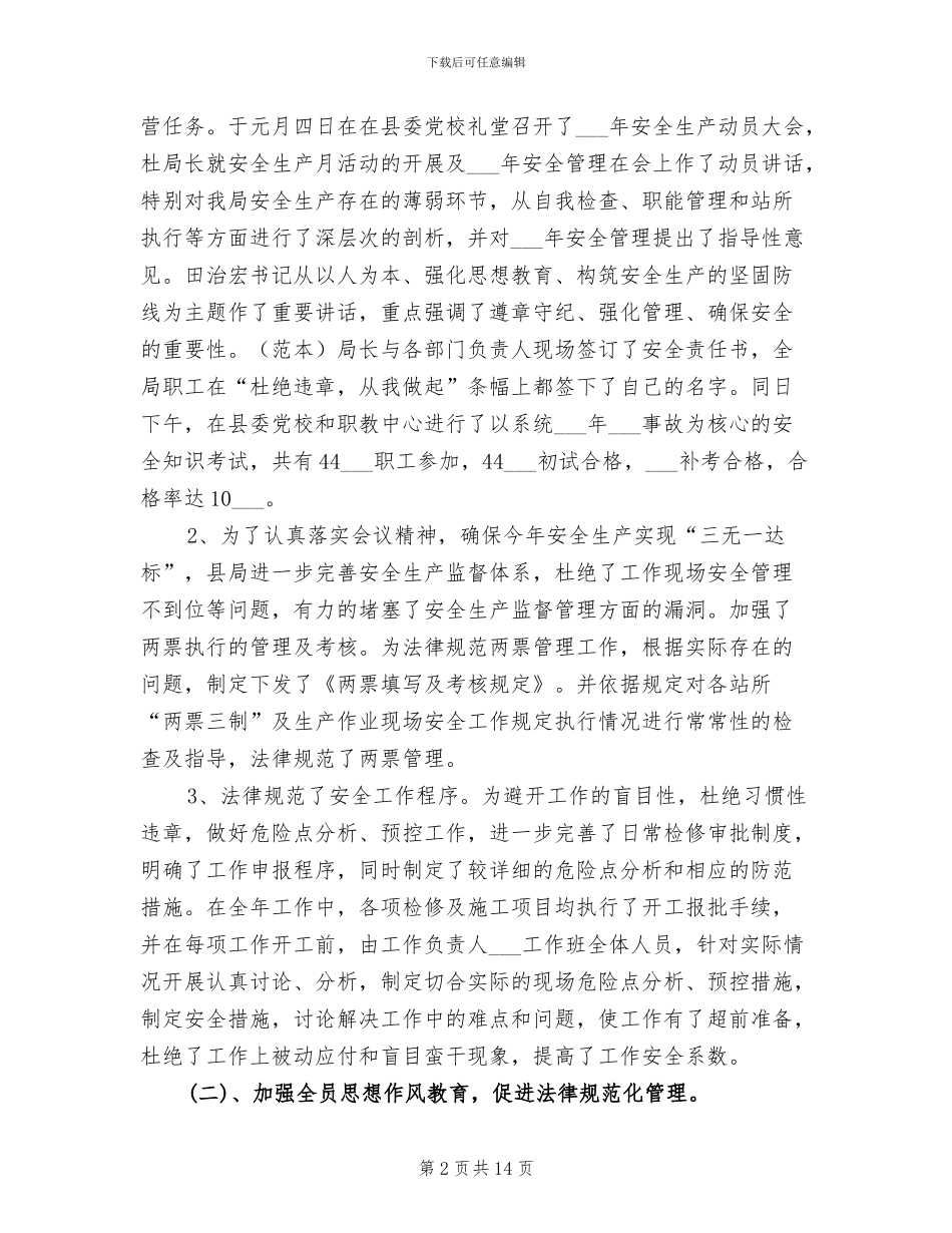 电力局2024年工作总结范文_第2页