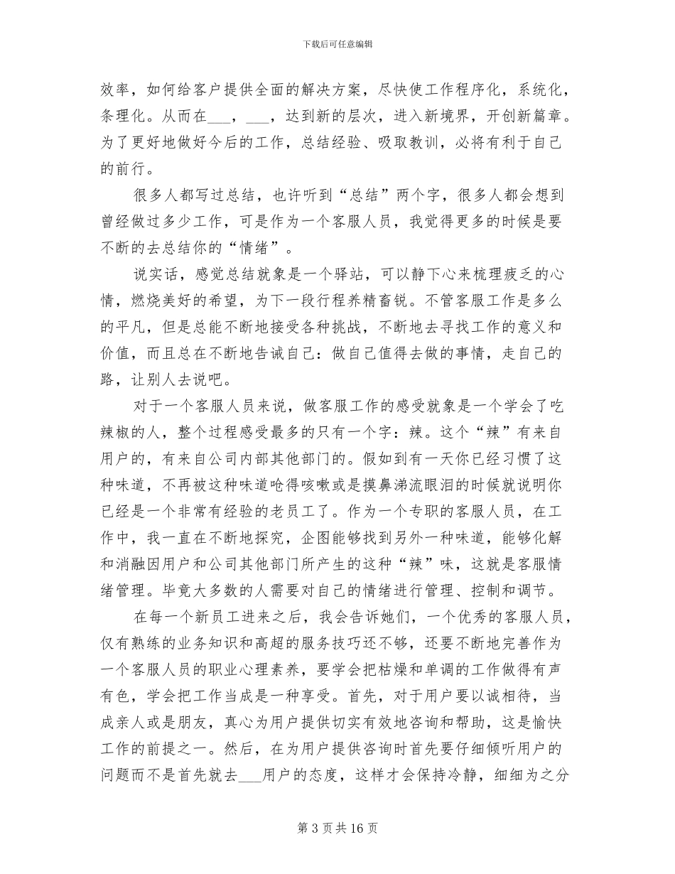 电商客服年终工作总结2024年_第3页