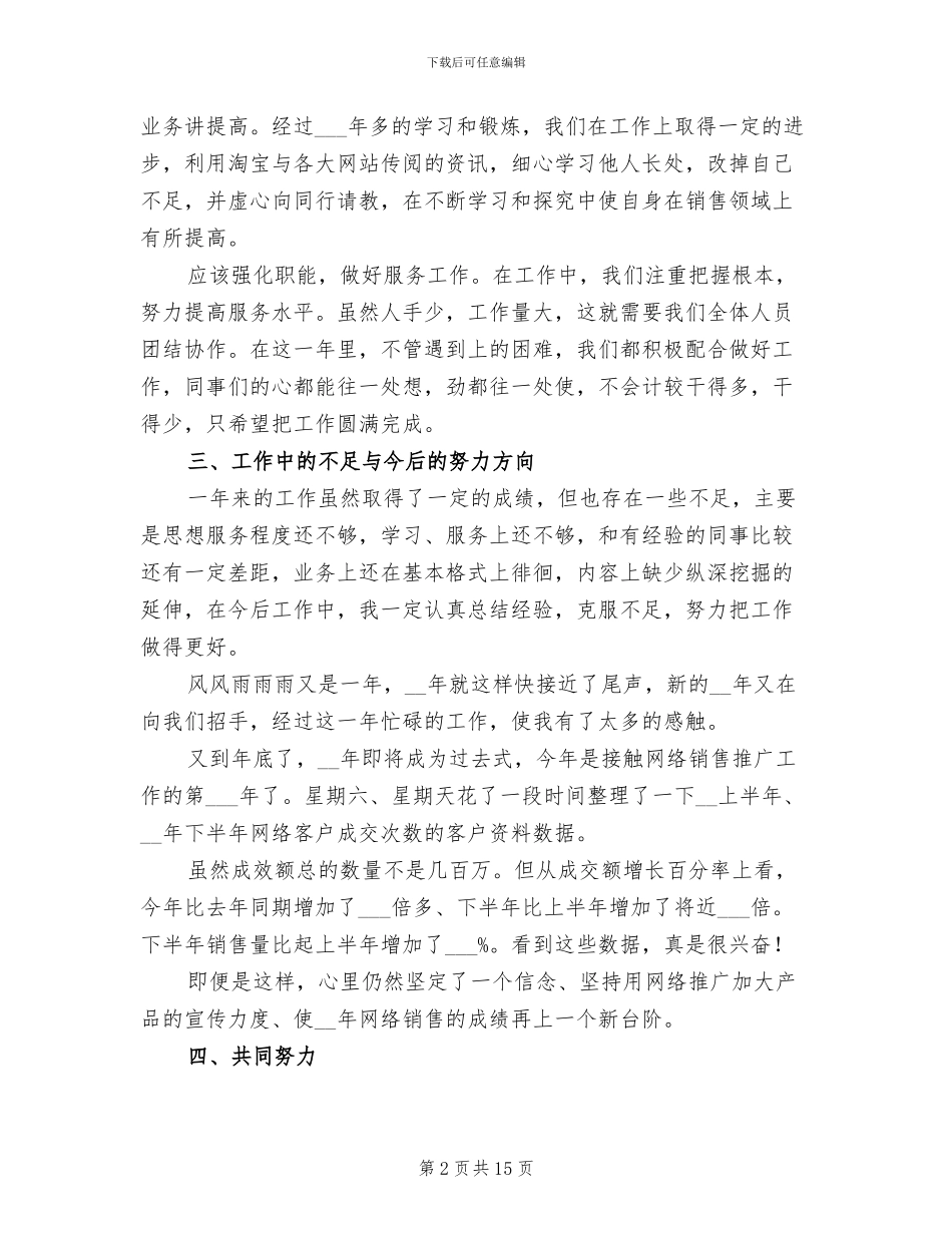 电商销售年终工作总结2024年_第2页