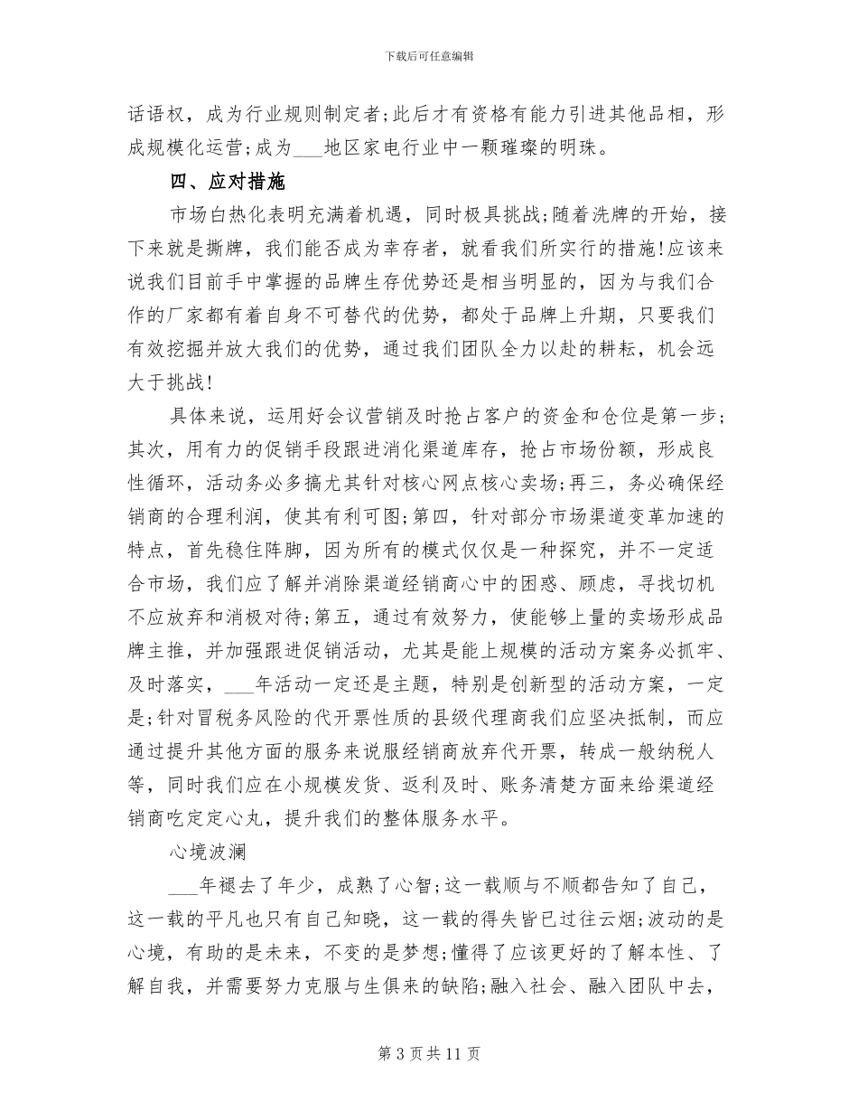 电器销售2024年个人总结_第3页