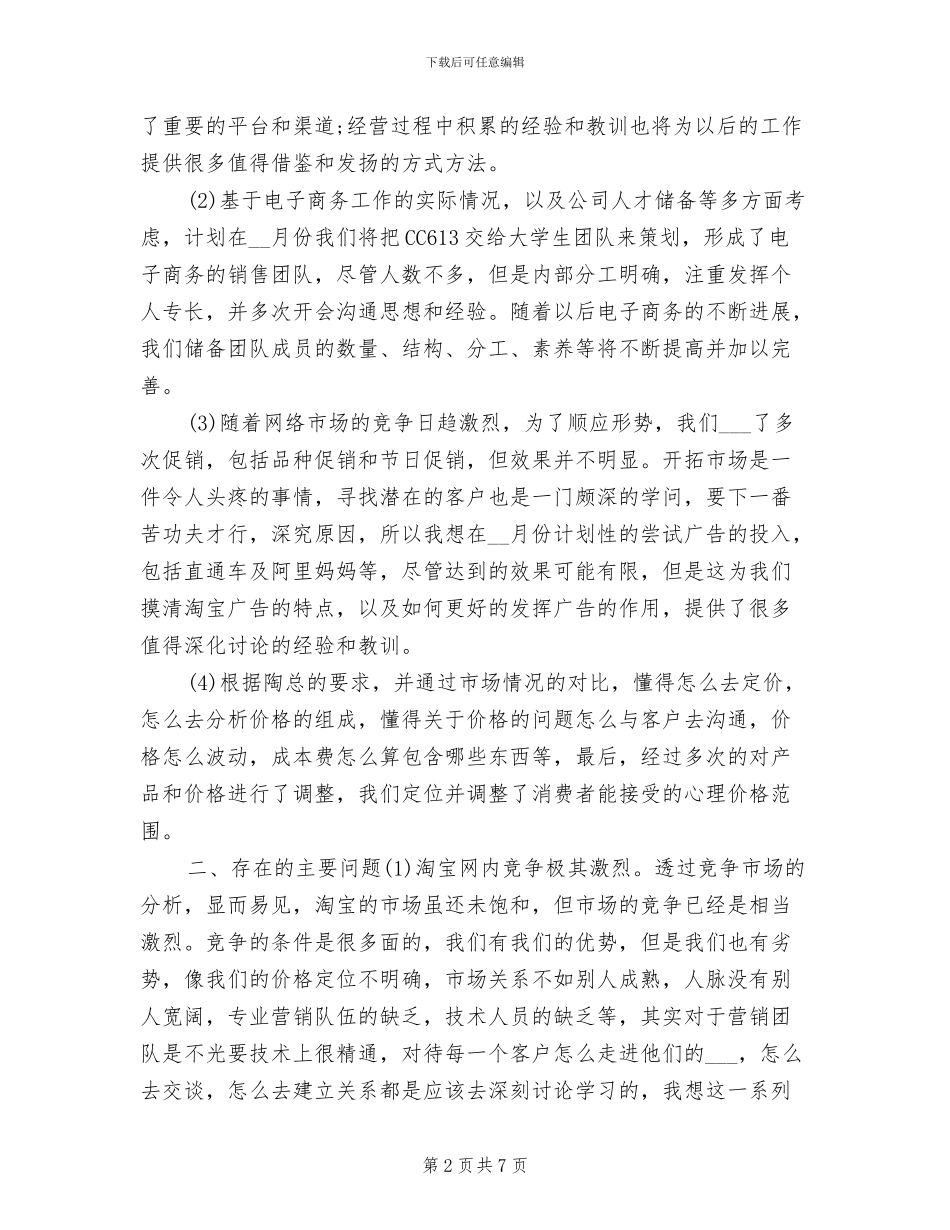 电子商务年终个人工作总结2024年_第2页