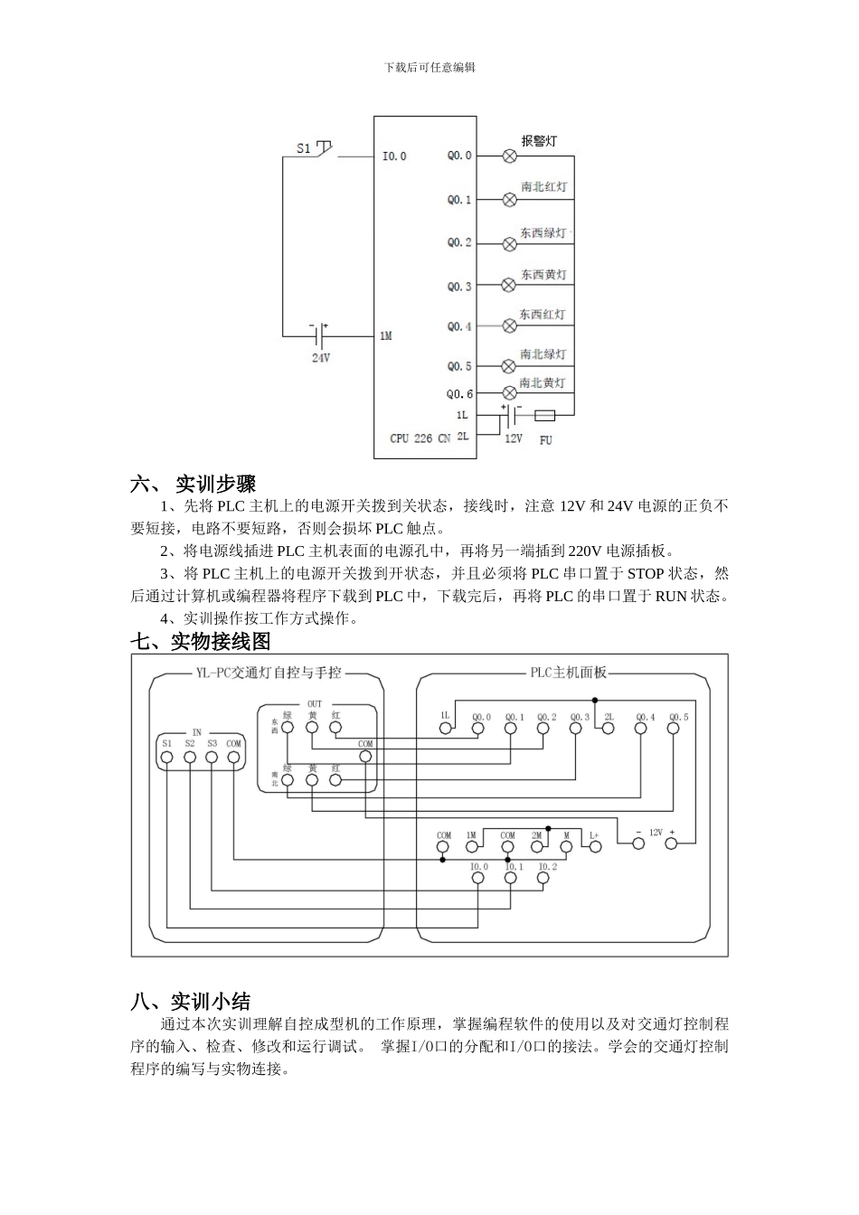 电气控制PLc实训报告_第3页
