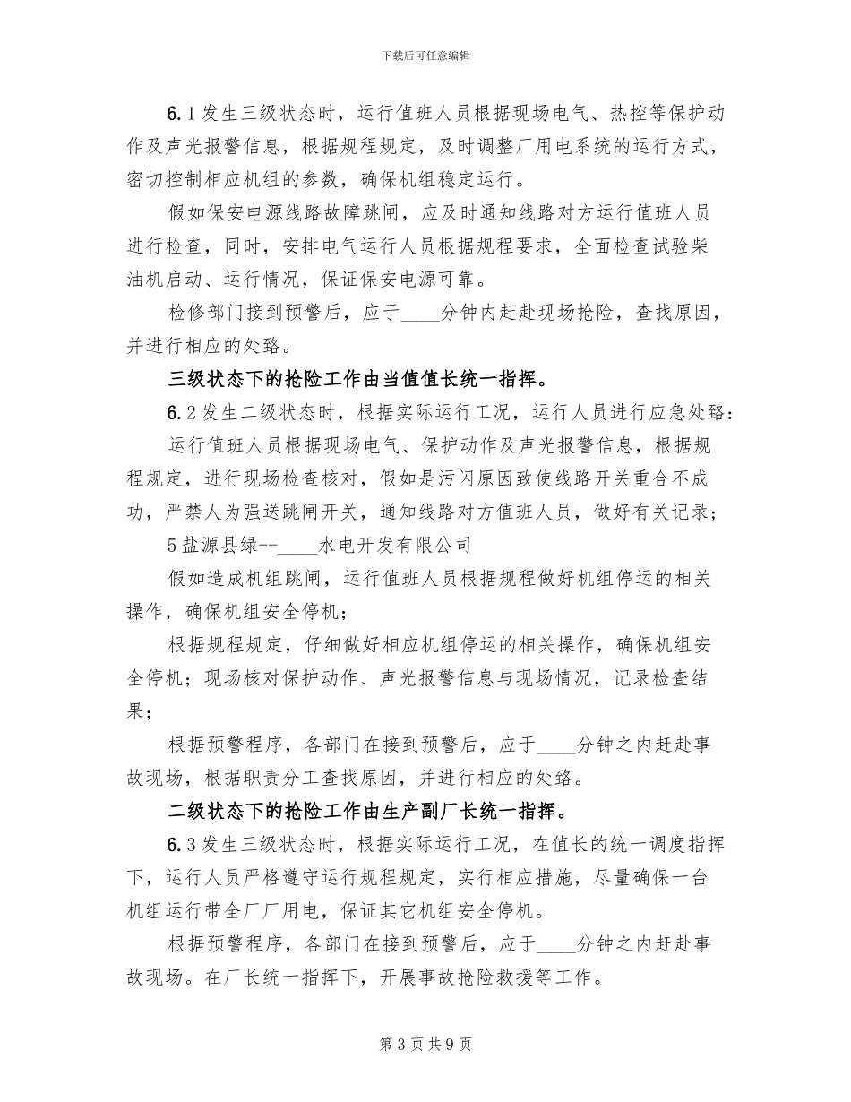 电站污闪事故应急预案_第3页