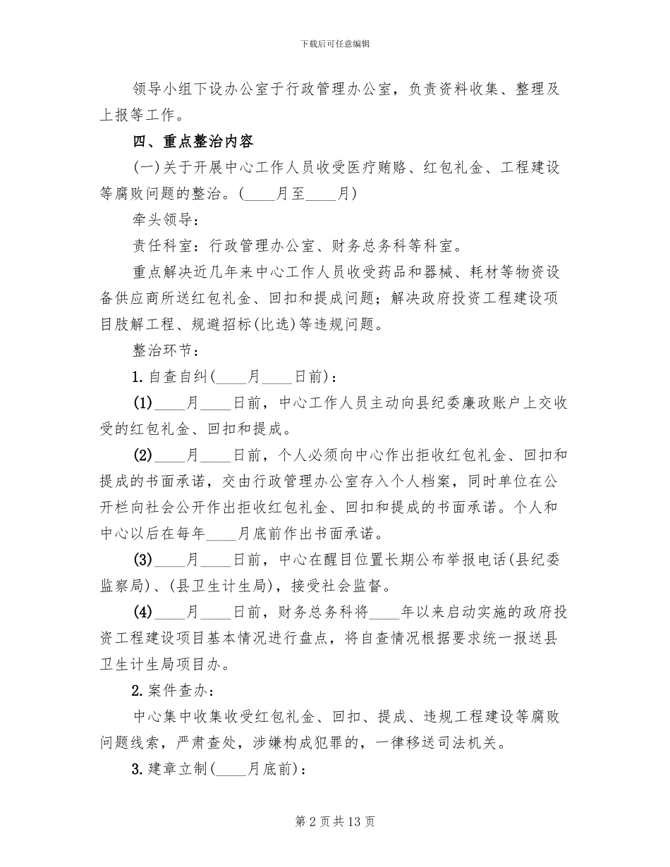 疾控中心正风肃纪专项整治方案范文_第2页