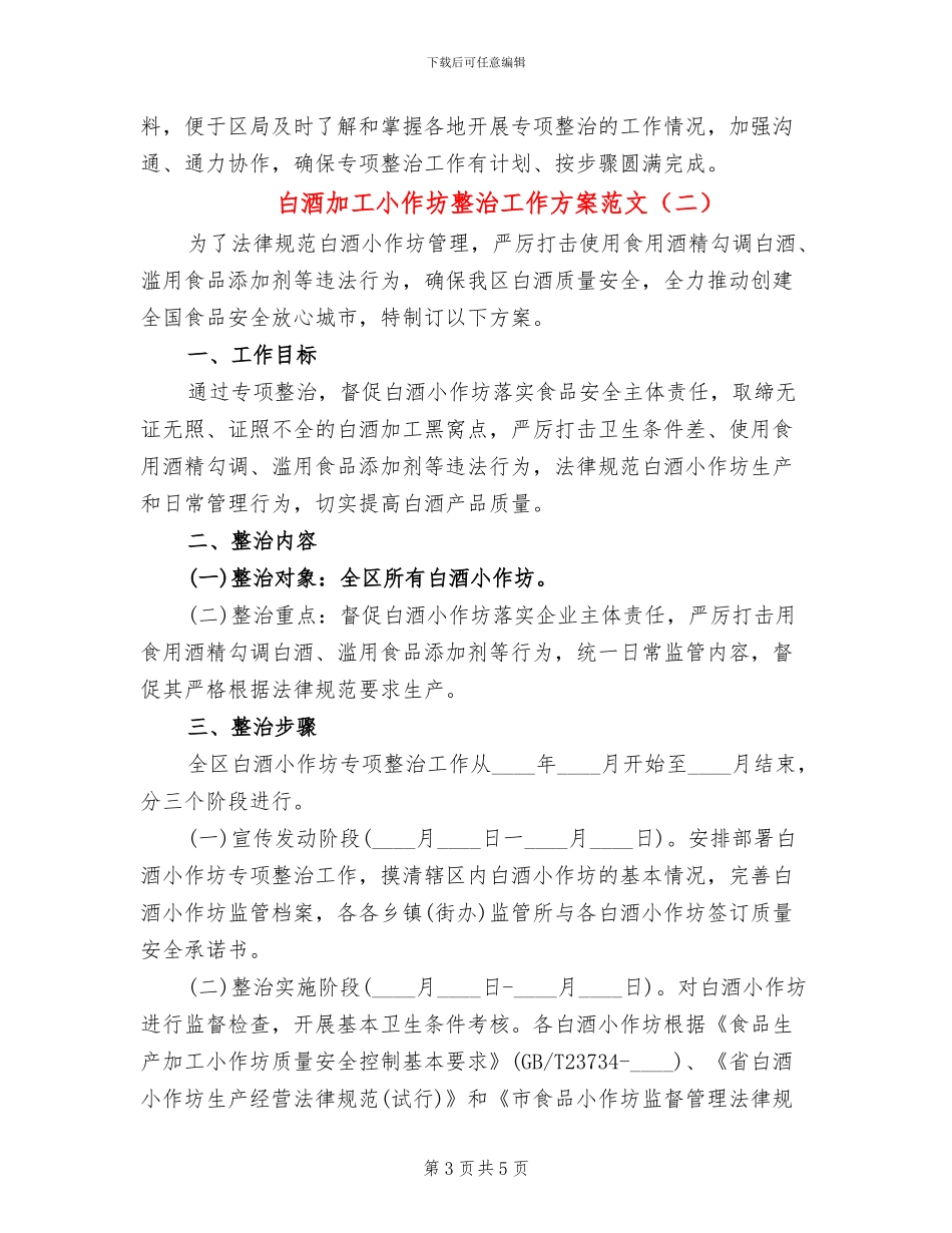 白酒加工小作坊整治工作方案范文_第3页