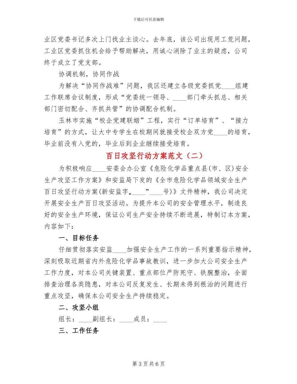 百日攻坚行动方案范文(2篇)_第3页