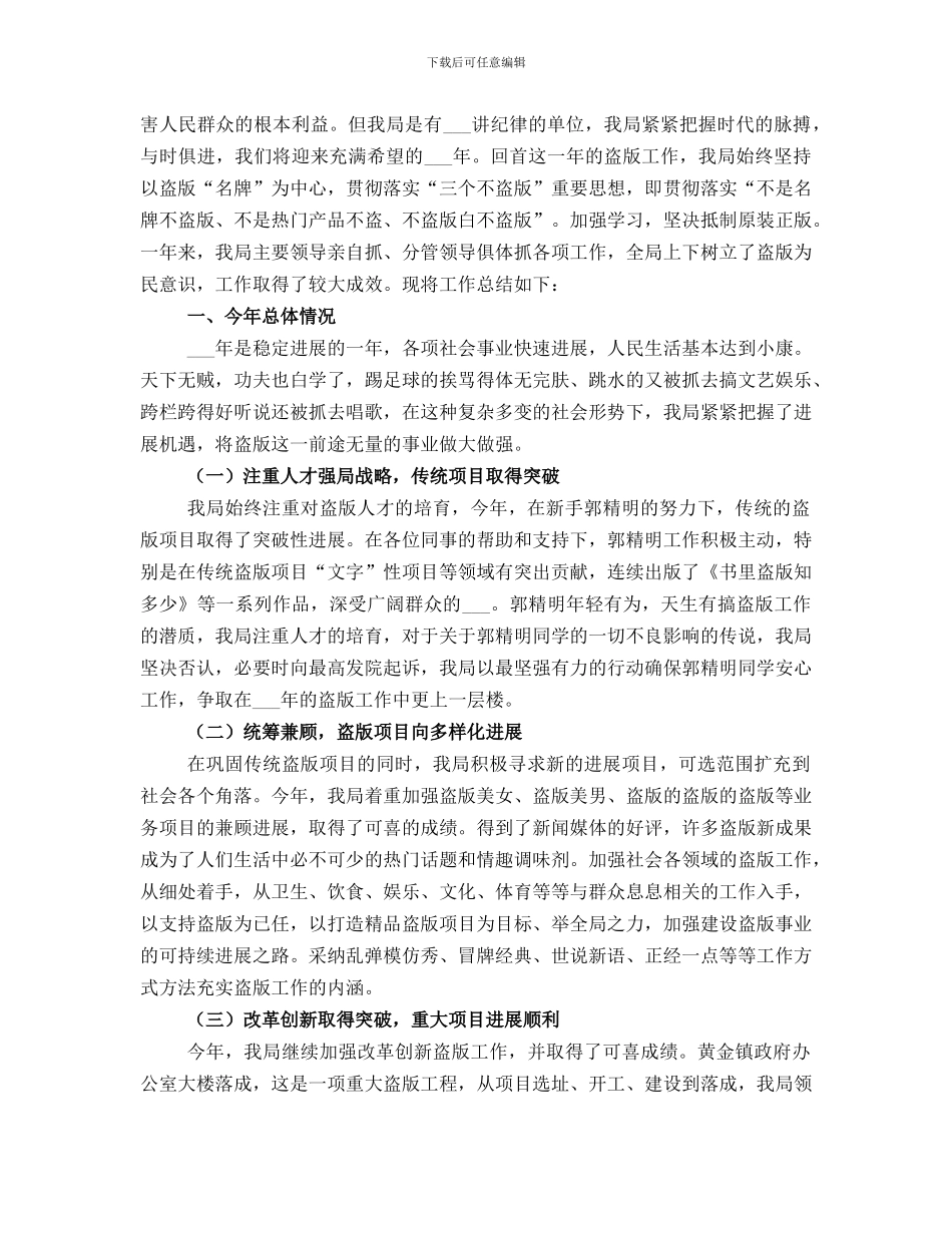 盗版局年度工作总结_第3页
