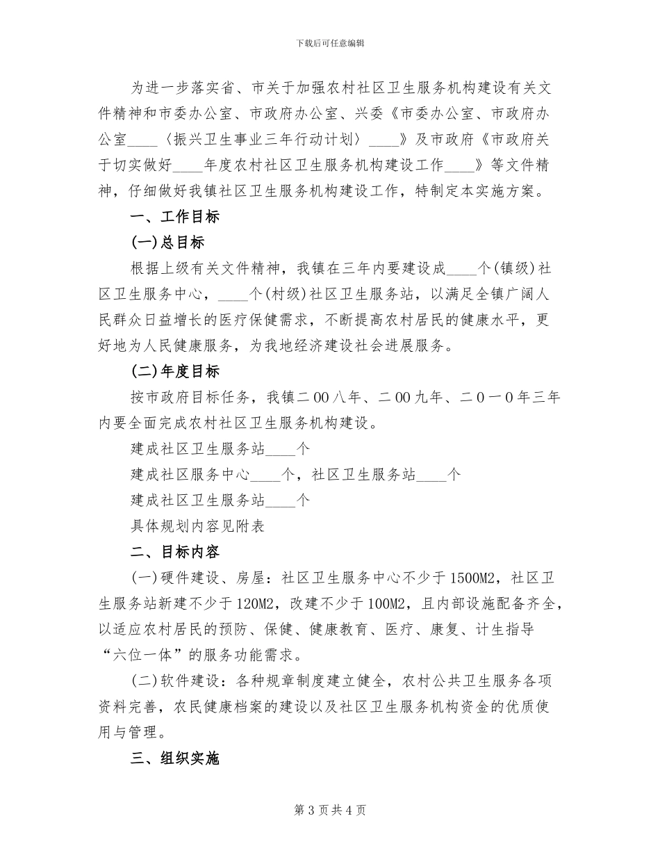 社区卫生服务机构建设方案范文_第3页