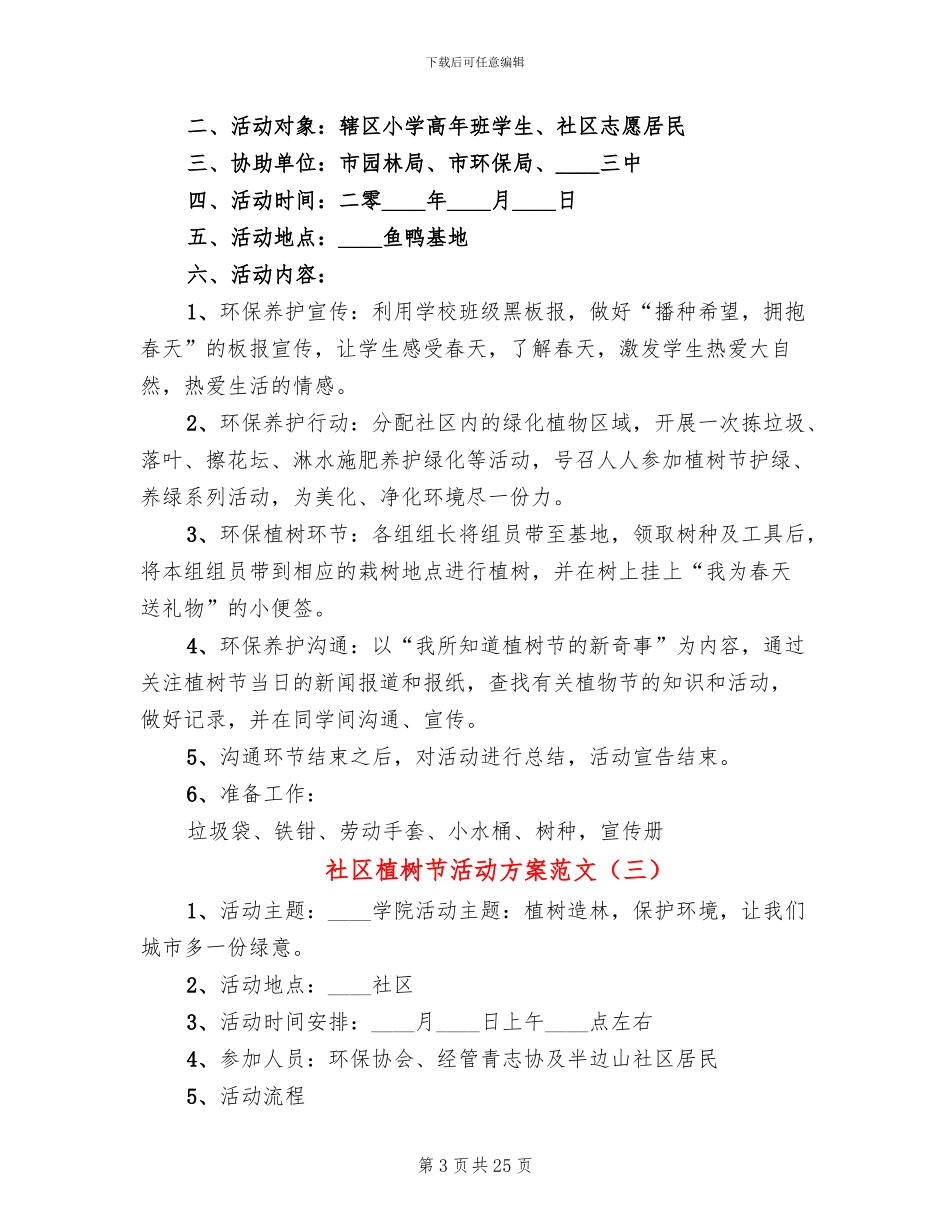 社区植树节活动方案范文(19篇)_第3页