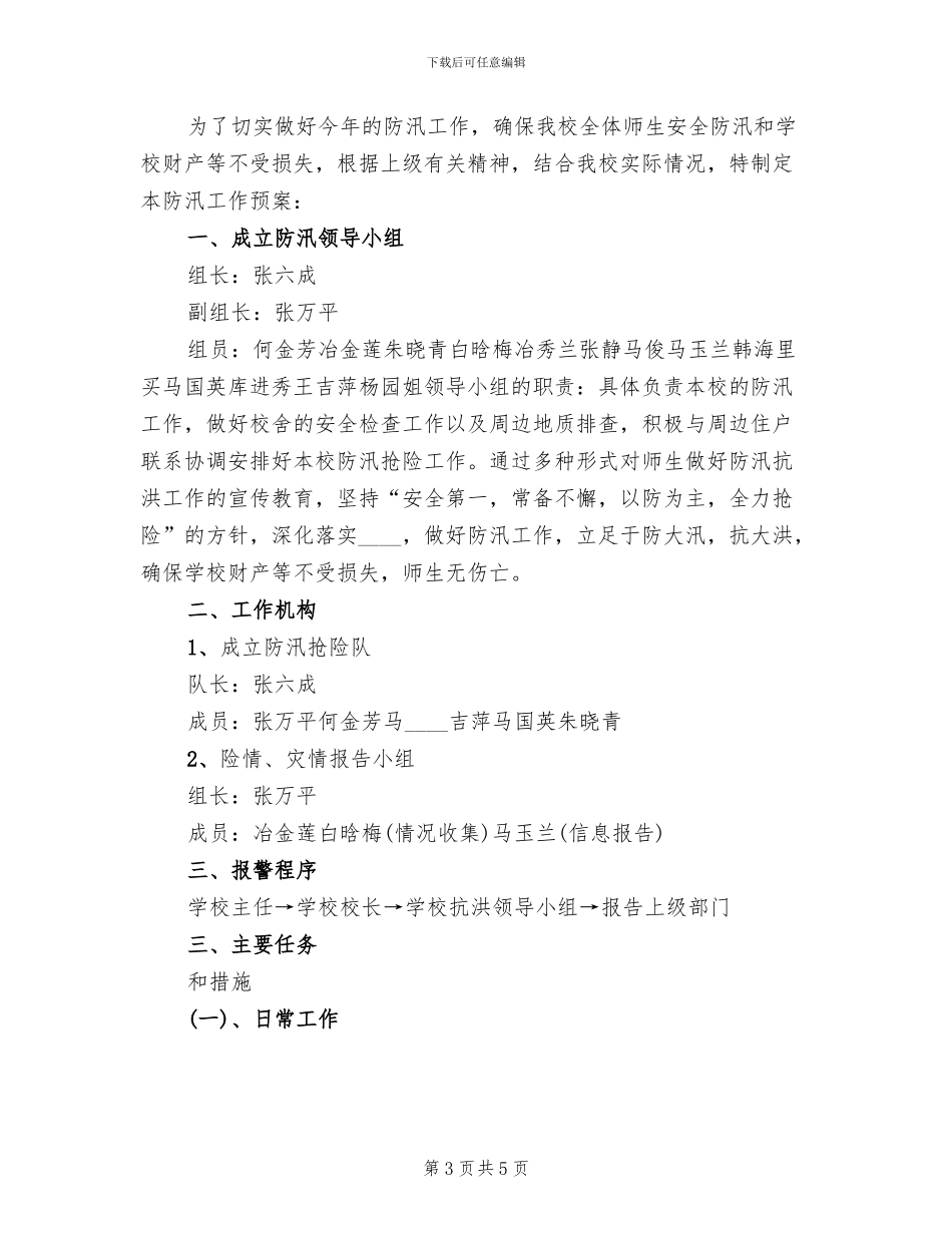 社区防汛应急预案(2篇)_第3页