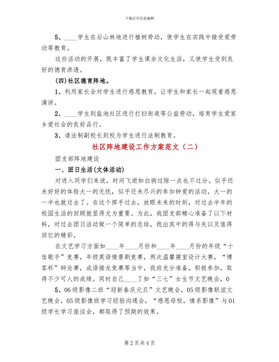 社区阵地建设工作方案范文_第2页