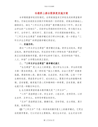 社教桥上游水毁修复实施方案