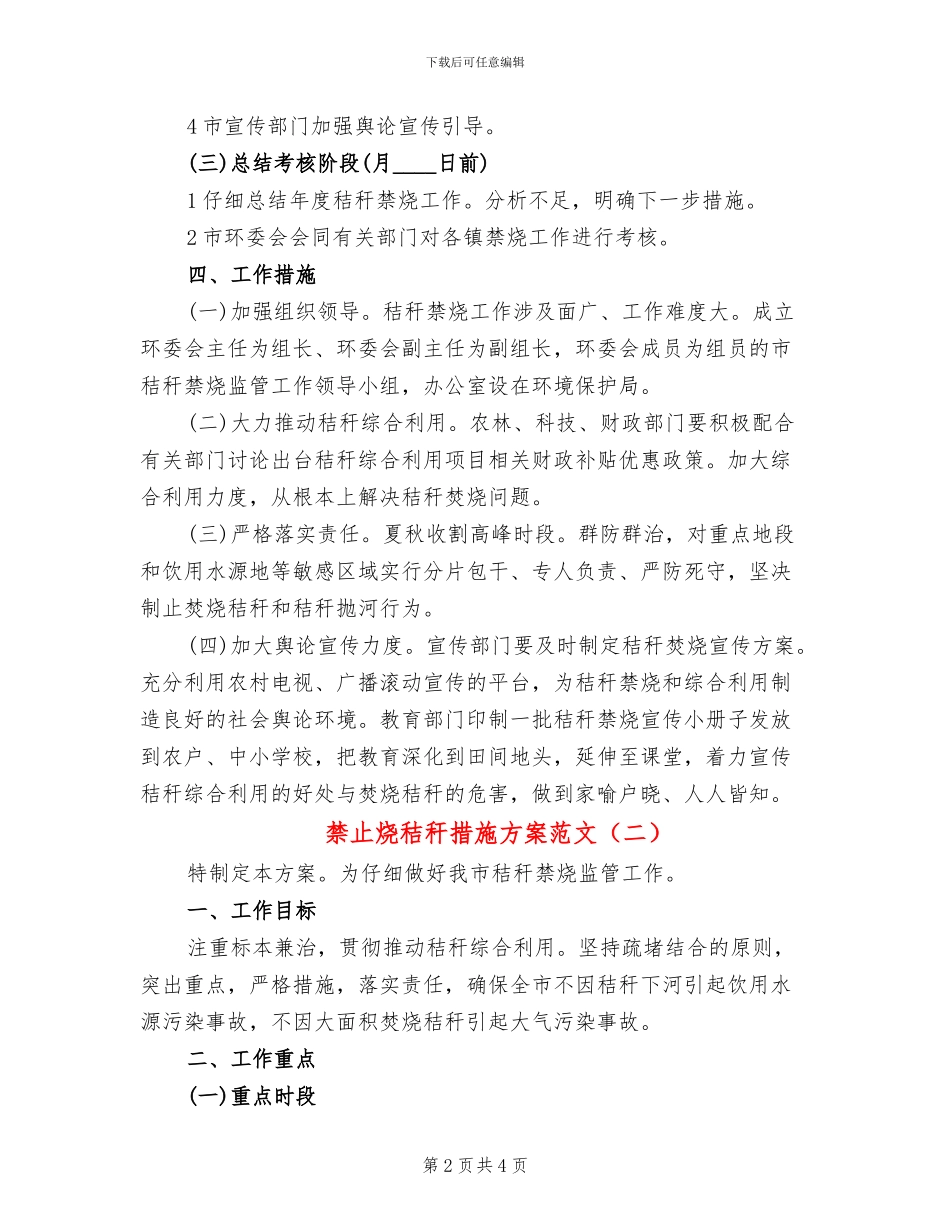 禁止烧秸秆措施方案范文_第2页