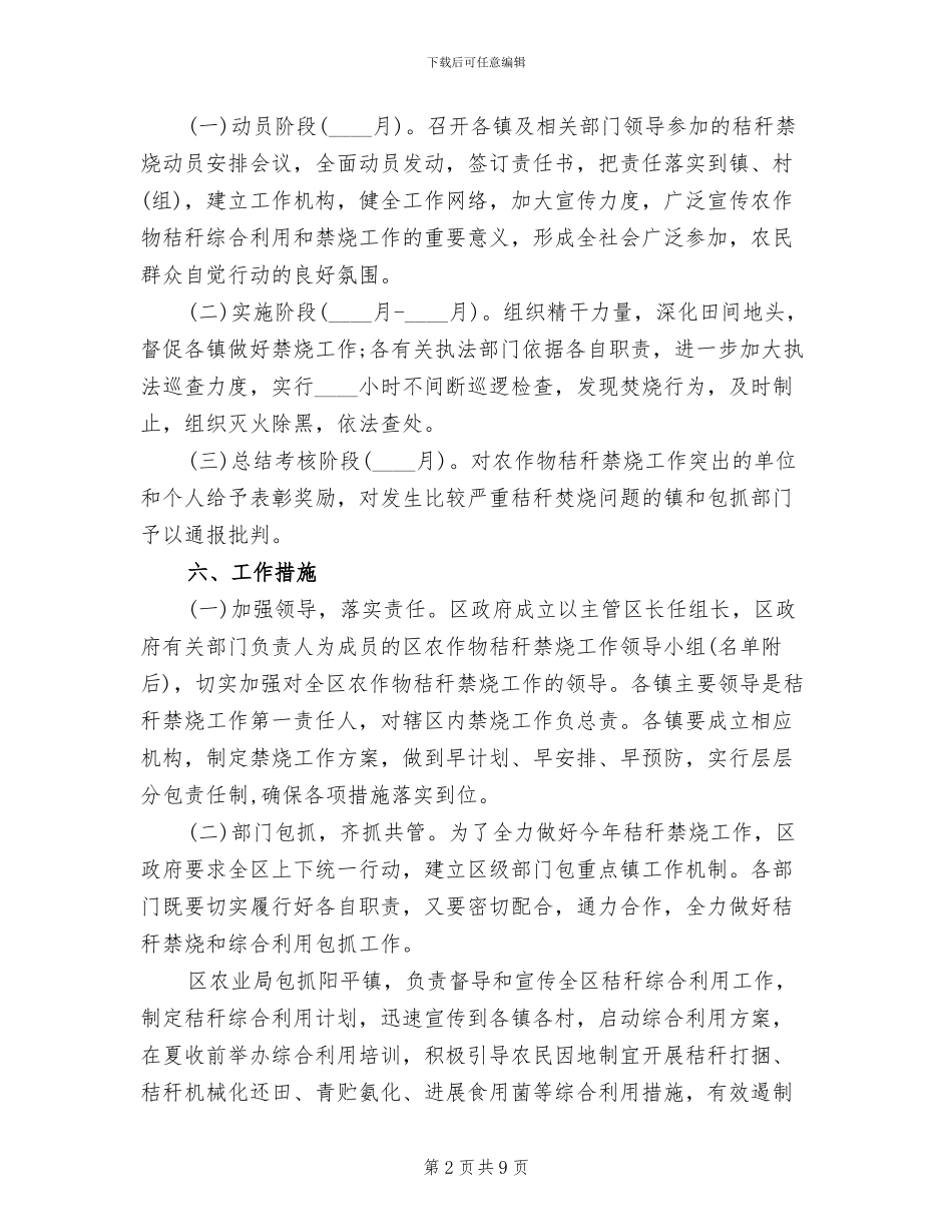 秸秆再利用工作指导方案范文_第2页