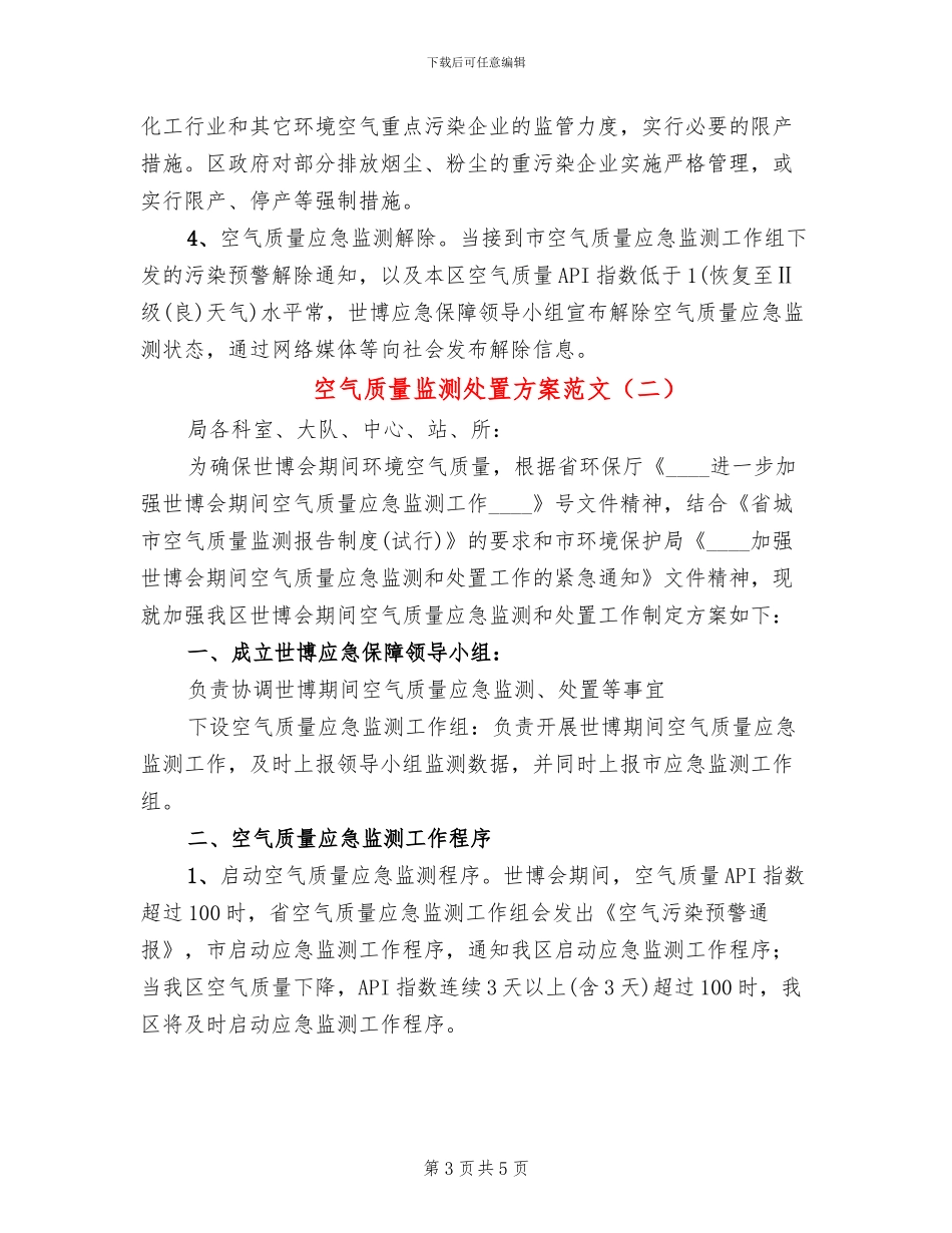 空气质量监测处置方案范文_第3页