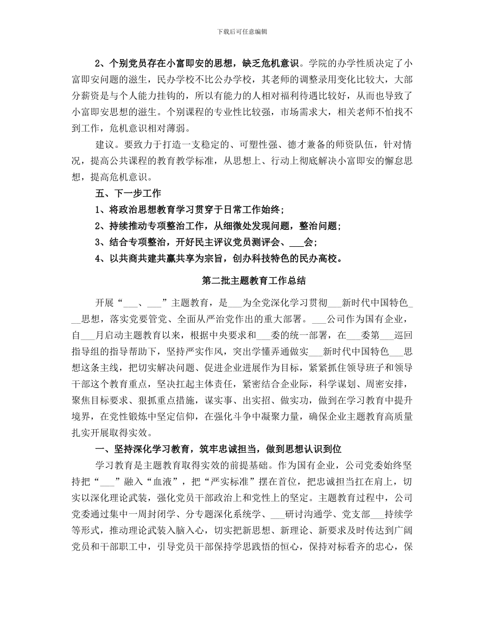 第二批主题教育专项整治工作总结报告_第2页