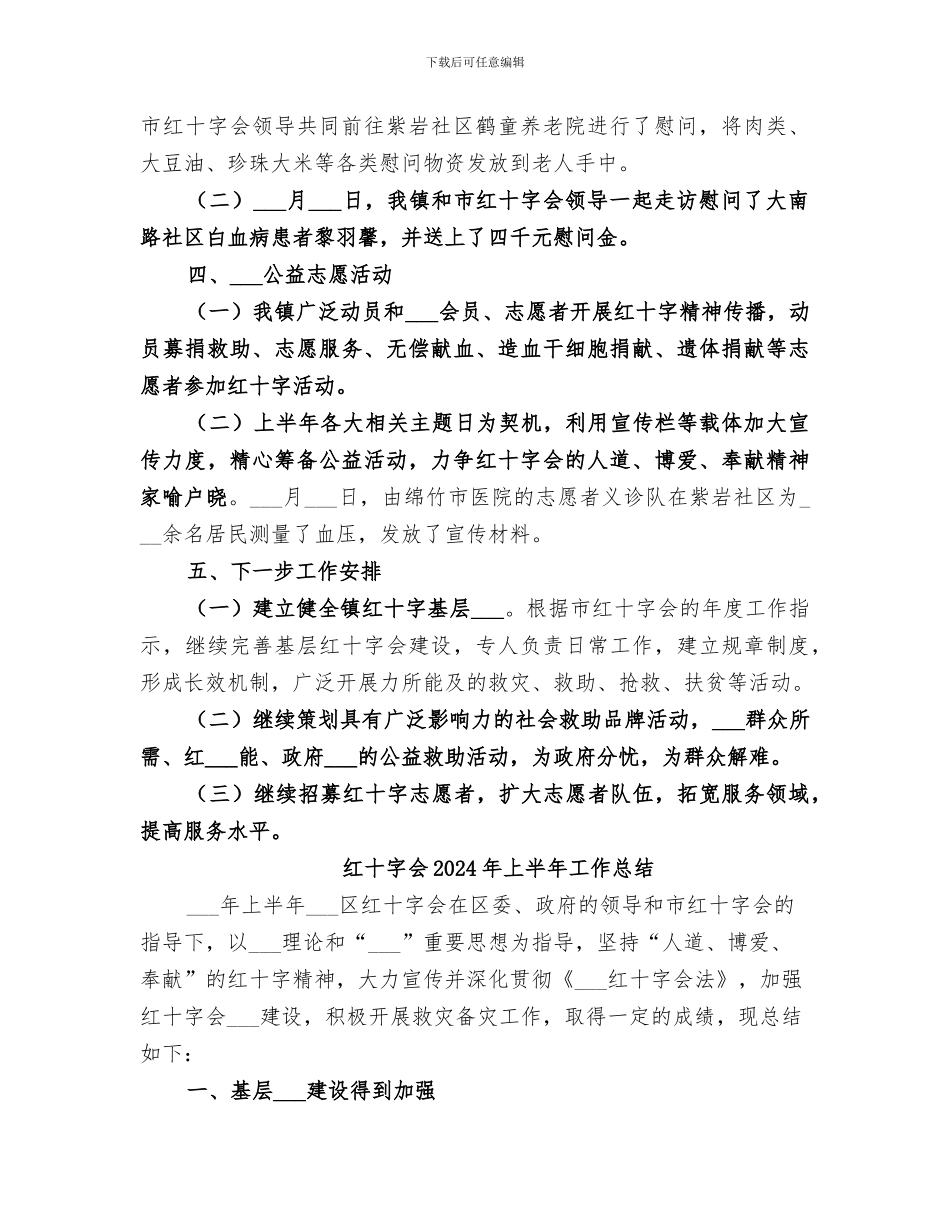 红十字会2024半年工作总结_第2页