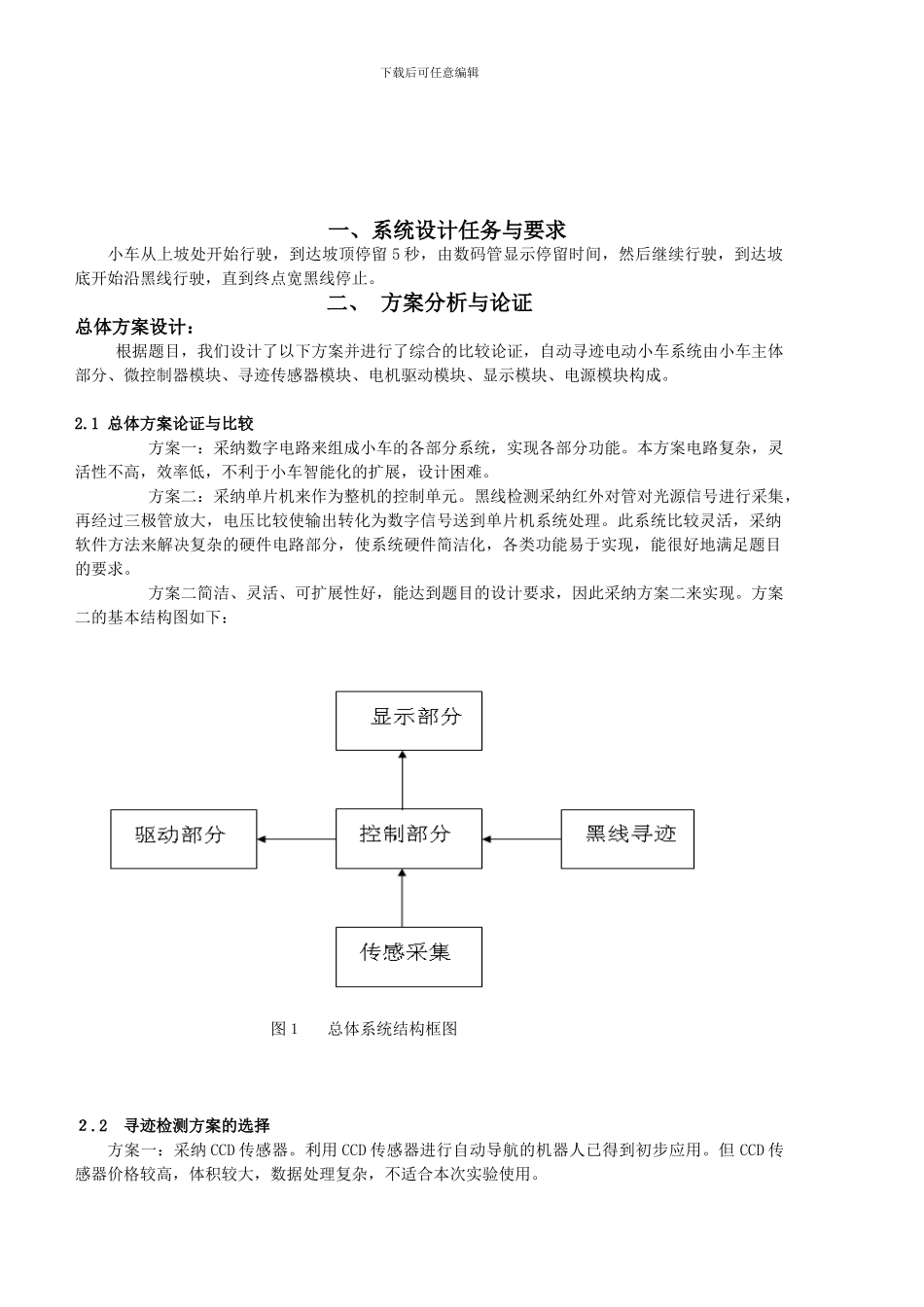 红外自动循迹小车实验报告_第2页