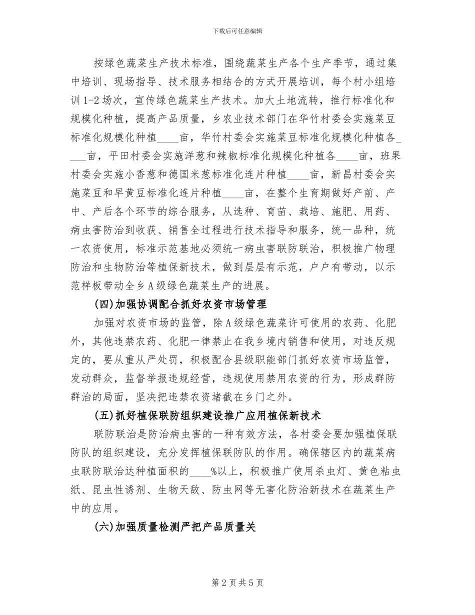 绿色蔬菜生产市场方案_第2页