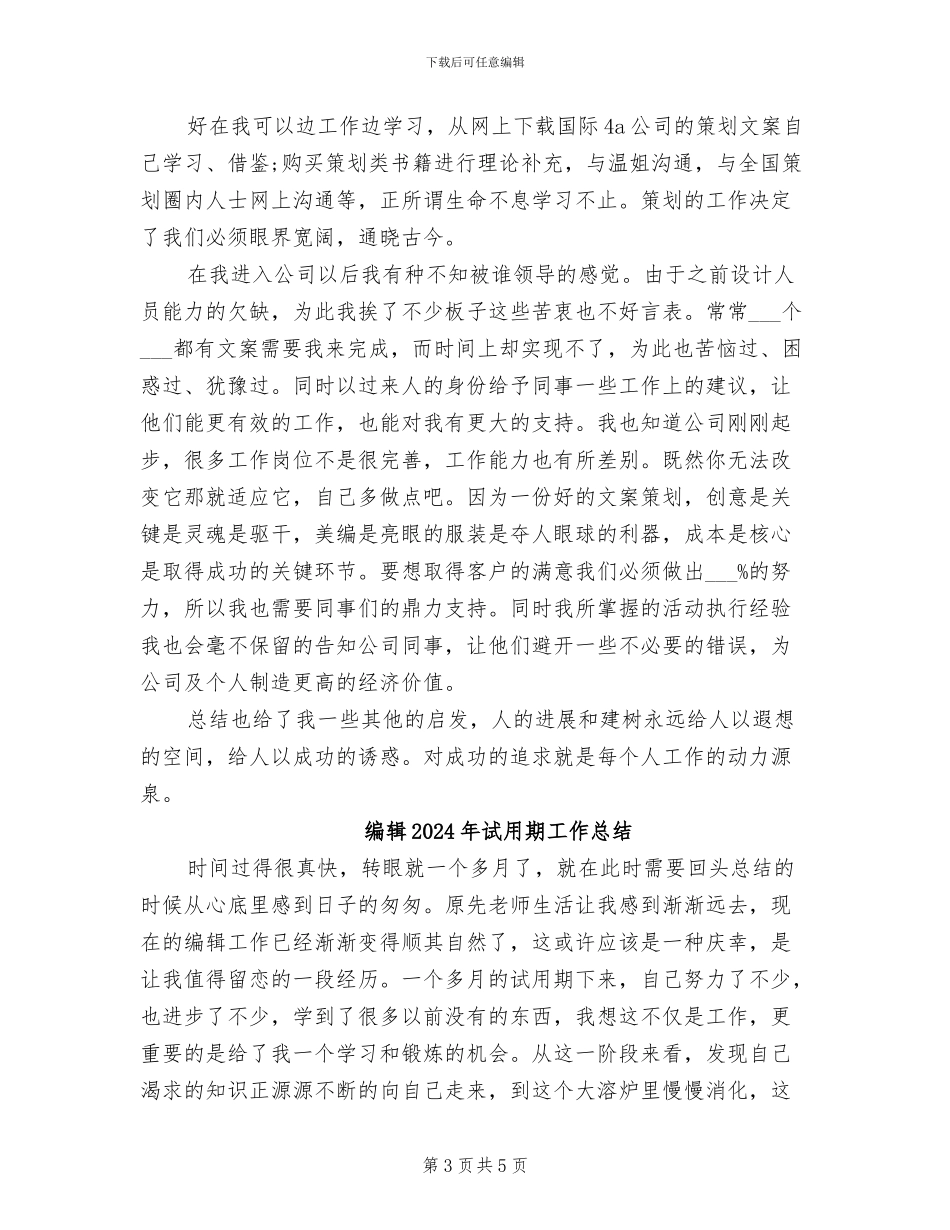 编辑2024年工作总结范文_第3页