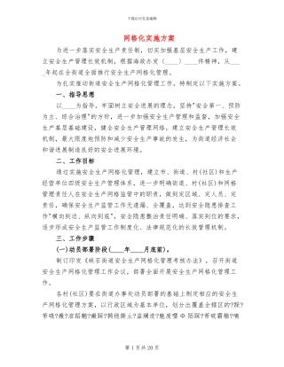 网格化实施方案