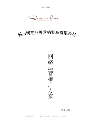 网络运营推广方案