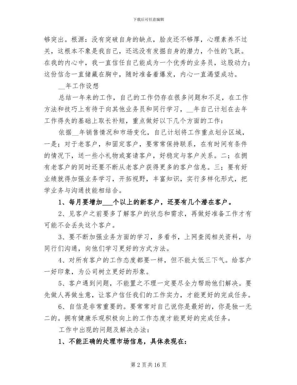 老业务员年终工作总结2024年_第2页