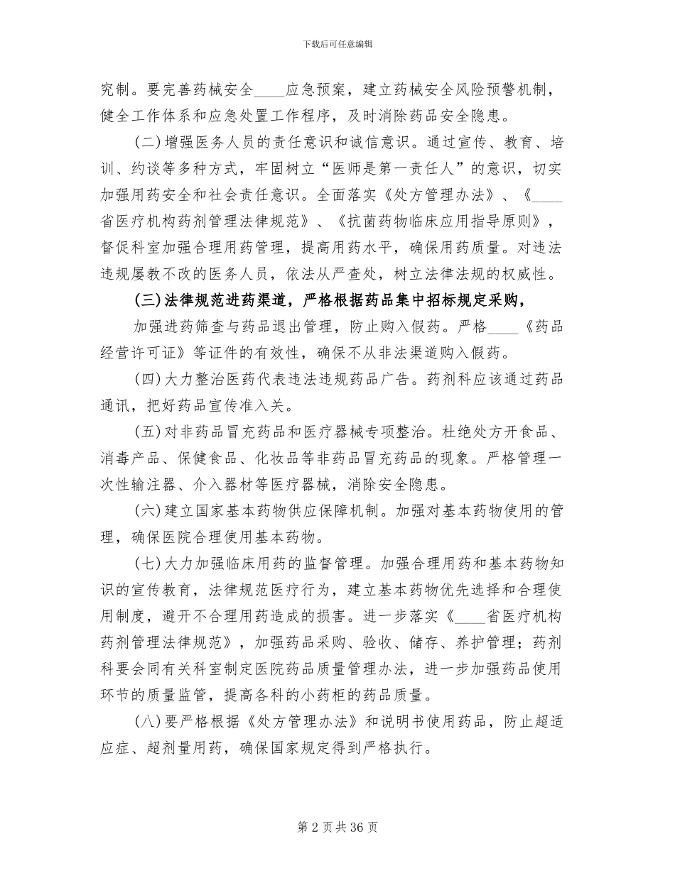 药品安全专项整治方案_第2页